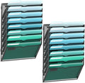 SUPEASY 8-Tier Wall File Organizer, Wall Mounted Mail Sorter, 2 Pack by SUPEASY