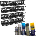 4 Pack Five Cans Wall-Mounted Steel Aerosol Spray Can Holder, Black by Gijok