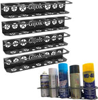 4 Pack Five Cans Wall-Mounted Steel Aerosol Spray Can Holder, Black by Gijok