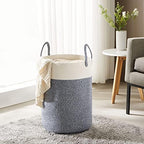 YOUDENOVA Cotton Laundry Hamper, 58L TALL Storage Basket-Blue - Image 5
