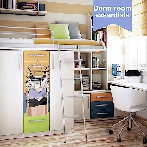 3Pcs Tank Top Hangers Space Saving Hanger Organizer Bra Hangers Silver - Image 7