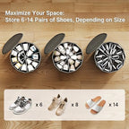Round Shoe Organizer, Fan Dividers for Wide Shoes & Boots, Gray, 2 Pack - Image 2