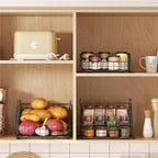 3-Tier Fruit Basket for Kitchen Counter, Stackable Wire Baskets Wall, Potato and Onion Storage Bins, Pantry Organizers, Pantry Storge and Storage for Potato, Onion, Produce, Fruit, Vegetable, Snack - Image 3