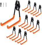Aoben Heavy Duty Steel Garage Storage Hooks - Utility Tool Hangers and Combinable Wall Mount Hooks for Organizing Ladder, Hold Chairs, Heavy Tools (Medium U, 10 Pack) by AOBEN
