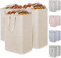 Lifewit 3 Pack Laundry Basket 80L Each, Collapsible Clothes Hamper with Reinforced Handles, Freestanding Waterproof Design for Bedroom and Laundry Room, Beige 240L Total by Lifewit