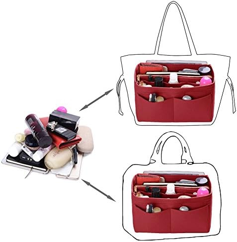 ZTUJO Purse Organizer Insert, Felt Bag Organizer with Metal Zipper, Handbag & Tote Shaper, For Speedy Neverfull Tote, 7 Sizes - Image 5