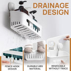 LEVERLOC Shower Caddy Suction Cup, Shower Organizer Removable Bathroom Shelf, Storage Suction Powerful Max Hold 22lbs Bathroom Caddy Waterproof Holder, White - Image 5
