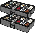 Under Bed Storage Organizer for Closet 2pc-24 Pairs Shoe Boxes by Meerainy