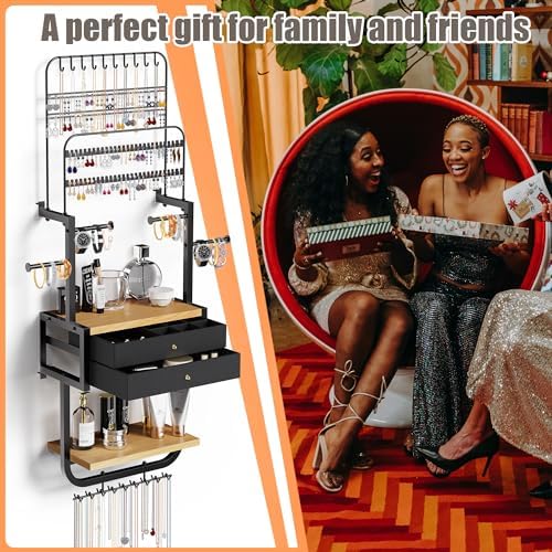 Wall Mounted Jewelry Organizer, Large Jewelry Organizer and Storage - Image 5