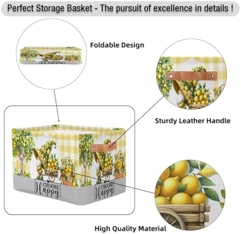 Gnome Lemon Storage Basket Toy Storage Bins Collapsible Cube Organizer - Image 6