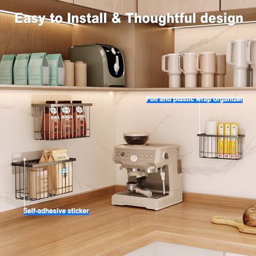 MUSTORN 3 Pack Adhesive Cabinet Door Organizer, Lid Organizers Inside Cabinet Food Container/Tumbler Lid Organizer and Storage Cup Lids Holder for Kitchen & Bathroom Wall Mounted(Black) - Image 4