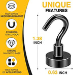DIYMAG Magnetic Hooks 45pcs 30lbs Cruise Essentials 2026 Magnet Hook Black - Image 4