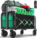 Collapsible Wagons Carts Foldable Wagon,360lbs Folding Wagon Cart by TATAANTY