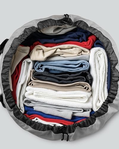Laundry Bag with Shoulder Straps and Mesh Pocket Laundry Backpack Large Portable Laundry Hamper for College Laundromat Apartment - Image 5