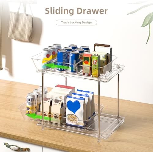 Sevenblue 4-Pack 2-Tier Under Sink Organizer with Pull Out Drawers - Image 6