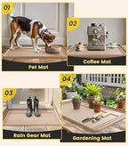 Under Sink Mats for Kitchen Waterproof 34"x22",Khaki - Image 6