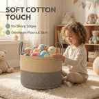 JMvicyroam 115L Extra Large Machine Washable Cotton Rope Blanket Basket - Image 4