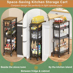 OKZEST Slim Laundry Room Organization Cart with Detergent Dispenser Holder - Image 6