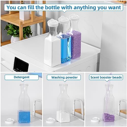 54oz Laundry Detergent Dispenser,Liquid Container,Plastic,3 Pack White - Image 5