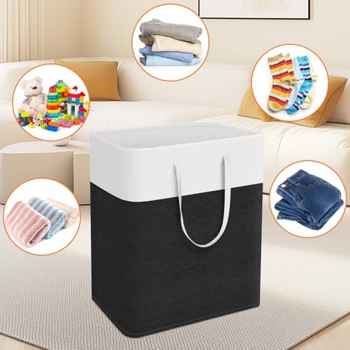 TasticTotes Laundry Basket 3-Pack, Laundry Hamper, 100L-Black - Image 6