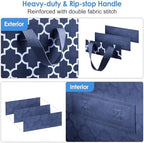 Storage Bags 100L 6Pack Clothes Organization and Storage Containers | Large Blanketfor Bedding, Comforters, Foldable Organizer with Reinforced Handle, Clear Window, Sturdy Zippers, Blue - Image 4