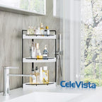 Corner Bathroom Counter Organizer, 3 Tier Bathroom Sink Shelf - Image 2