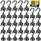 DIYMAG Magnetic Hooks 45pcs 30lbs Cruise Essentials 2026 Magnet Hook Black by DIYMAG