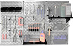 Wall Control 30-WRK-400GB Standard Workbench Metal Pegboard Tool Organizer,Gray/Black - Image 4