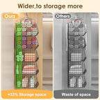 Capacity Upgrade Edition Deeper 4'' 5 Tier Foldable Hanging Closet Organizer and Storage，Wire Cabinet Shelves and Rack with 5 S Hooks,Stackable Metal Basket Bins for Clothes Shoe Purse,Black - Image 6
