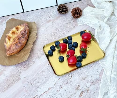 3 Pack Small Gold Tray, 8x6 Inch Stainless Steel Dish - Image 4