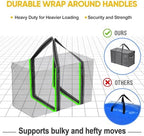 VENO 4 Pack Heavy Duty Moving Bags, Extra Large Storage Bags with Reinforced Handles & Strong Zippers, Foldable & Reusable Moving Box Alternative for Clothes & Dorm Storage - Image 5
