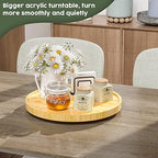 Lazy Susan for Table, 12 Inch Non-Skid Bamboo Turntable Organizer - Image 3