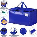 StorageRight Moving Bags, Moving Boxes, 93L 6-Pack Sotrage Bags Totes, Blue - Image 3