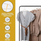 Techzoo Premium Velvet Hangers 50 Pack Ultra Thin Non Slip Adult Felt Space Saving Slim Suit Hanger for Closet Heavy Duty Coat Pants Jackets Dress Hangers 360° Swivel Hook Hold Upto 10 lbs White - Image 4