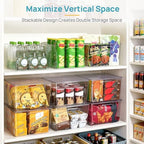 Vtopmart 4 Pack Extra Large Clear Stackable Storage Bins with Lids for Cube - Image 3
