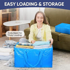 TICONN 8 Pack Extra Large Moving Bags Heavy Duty with Zippers & Carrying Handles, Durable Storage Bags Moving Boxes for Closet Organizers and Storage (8 Pack, Sky Blue) - Image 7