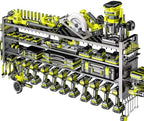 49.8" Power Tool Organizer Wall Mount,Holds 14 Cordless Drills by SHOMEXTOL