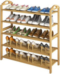 UDEAR Bamboo Shoe Rack 5-Tier Shoe Storage Organizer Entryway Shoe Shelf by UDEAR