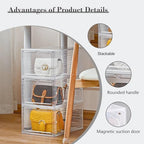 LXLXXL 6 Pack Storage Bins with Lids, 19 Qt Stackable Clear Storage Box - Image 3