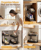 Homde Sliding Under Sink Organizer: 2-Pack Pull-Out Rack for Kitchen - Image 4