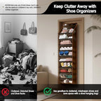 Kotkn 10 Tier Over The Door Organizer - Heavy Duty Hanging Storage Rack with Sturdy Oxford Fabric, Holds 20+ Pairs of Footwear, Boots & Sneakers, Saves 50% Closet Space (Dark Curry) - Image 6