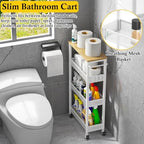 OKZEST Slim Laundry Room Organization Cart with Upgraded Metal Hub Casters - Image 3