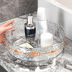 360 Rotating Makeup Organizer, Cosmetics Lazy Susan Spinning Skincare Storage for Vanity, Turntable Perfume Trays for Dresser Bathroom Countertop and Kitchen (Gray) - Image 2