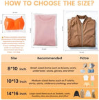 Clothes Packaging Bags for Shipping, 100pcs 10x13'' Clear Zipper Bags - Image 7