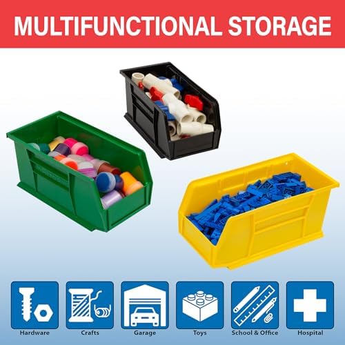 Akro-Mils 30230 AkroBins Plastic Storage Bins, 11"x5"x5", Black, 12-Pack - Image 4
