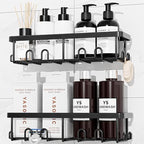 YASONIC Shower Caddy Adhesive, Rustproof Shower Organizer, Wall Shower Rack by YASONIC