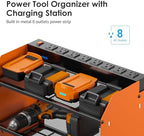 CCCEI Wall Mount Modular Tool Charging Organizer, Orange, 1 Pack, 3 Tier. - Image 2