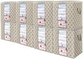Storage Bags 8 Pack 100L Clothes Organization and Storage Containers | Large Blanket for Comforters,Bedding, Foldable Organizer with Reinforced Handle, Clear Window, Sturdy Zippers by WiseLife