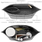 LOUKAYCCI Felt Purse Organizer Insert for Longchamp Le Pliage L Handbag Insert (Large,Gary) - Image 6