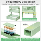 Kitstorack Under Sink Organizer, 1-Pack 3-Tier Height Adjustable Thickened Metal Pull out Cabinet Organizer Shelf, Slide out Storage Drawer Rack for Bathroom Kitchen Pantry Home Organization, Green - Image 6
